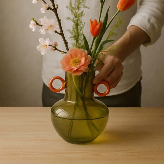 Vaso de Vidro Greek com Alças Coloridas - Image 2