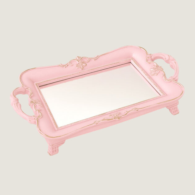 Bandeja Provençal Espelhada Rosa
