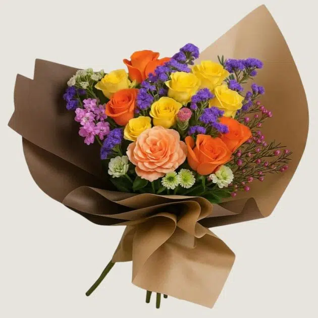 Bouquet Floral Colorido com Rosas e Flores da Estação | Entrega em Lisboa