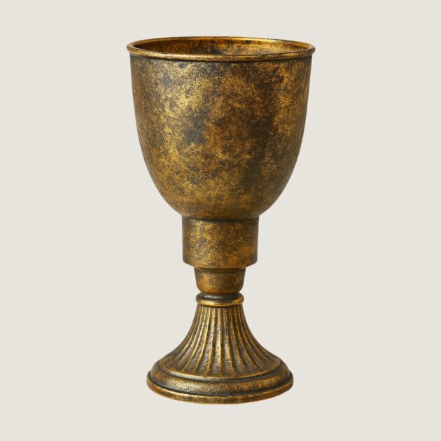 Taça Decorativa Vintage Dourada