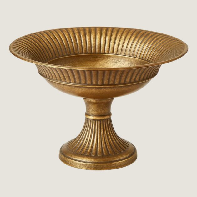 Taça Decorativa de Metal Dourado Roma
